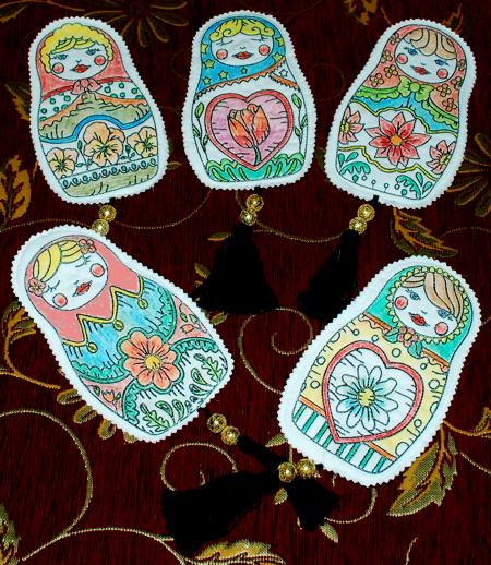 Matreshka Bookmarks and Ornaments image 14